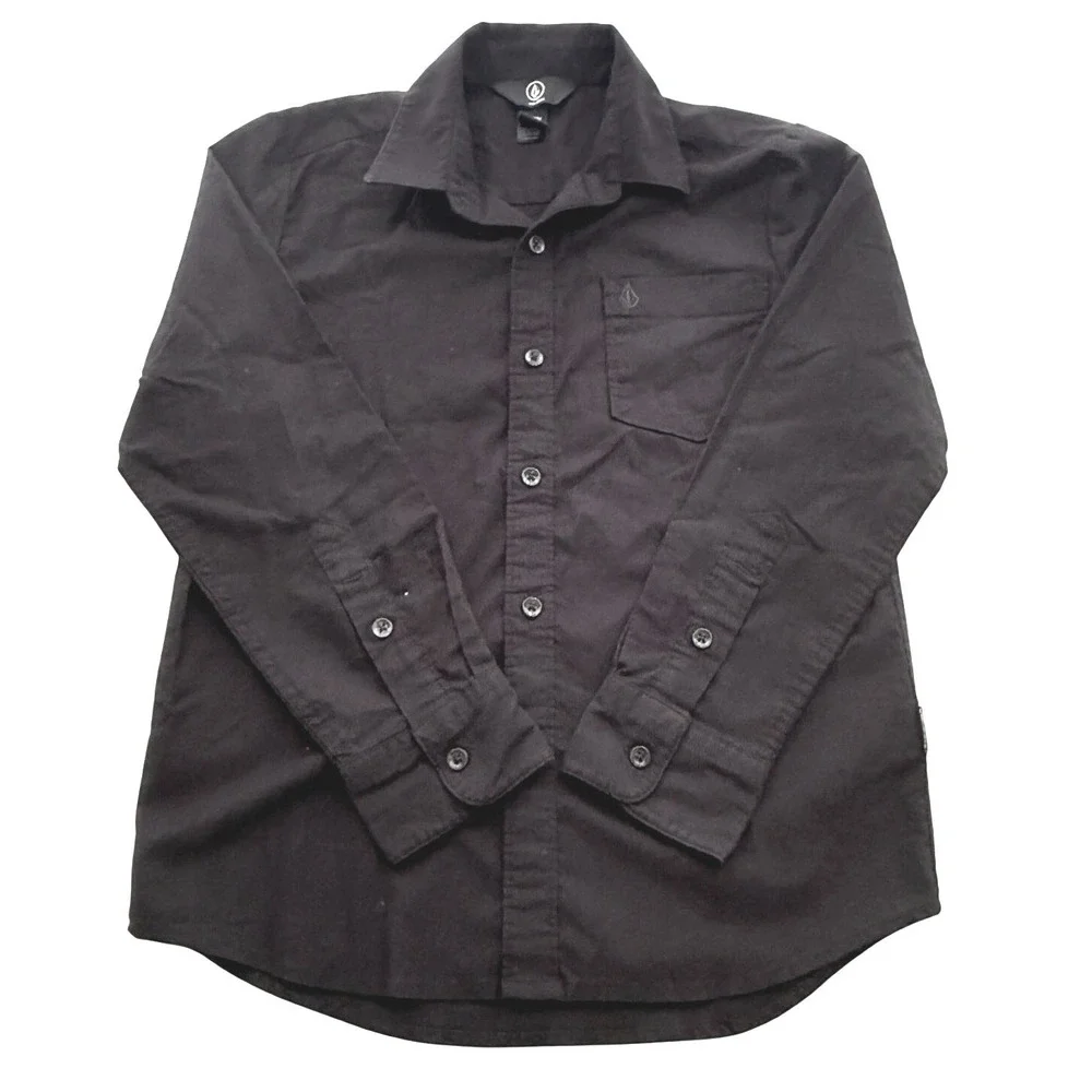 Volcom Oxford Stretch‎ Boys Size 8 Long Sleeve Button Down
